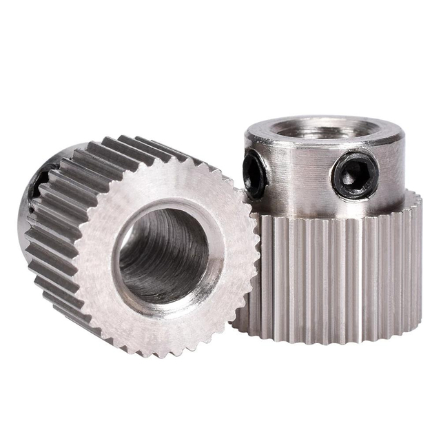 Mk8 Gear 36 Tooth Stainless Steel Hole 5mm Mk8 Extruder Stepper Motor Pulley Extrusion Wheel for 3D Printers Parts